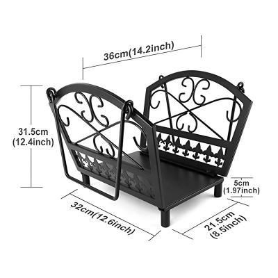 China Firewood Style Firewood Wood Metal Tool Indoor Outdoor Rack Storage Rack American European Firewood Rack for sale