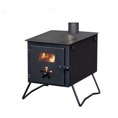 China Outdoor Portable Folding Wooden Stove Heating Tent Heating Furnace Camping Stove BBQ Small for sale