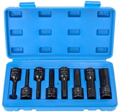 China For Repairing Construction Metric Allen Hex Bits Socket Set 5-19MM 8-Piece Cr-Mo 1/2 Inch Drive Cr-Mo One-Piece DIY Tools For Vehicle man for sale