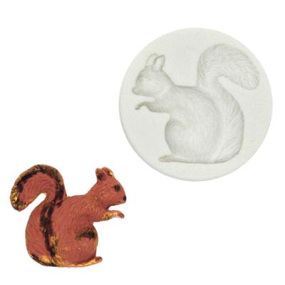 China Disposable Squirrel Series 3D Silicone Chocolate Baking Cake Mold for sale