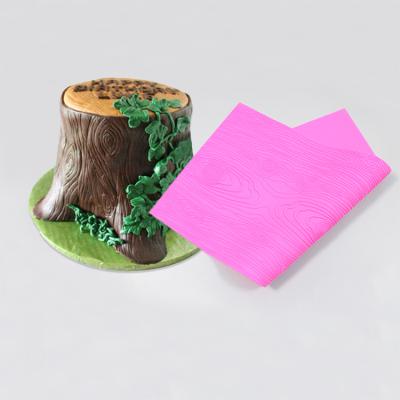 China Disposable Trees Texture Silicone 3D Fondant Cake Chocolate Soap Candle Decorating Home Baking Mold for sale