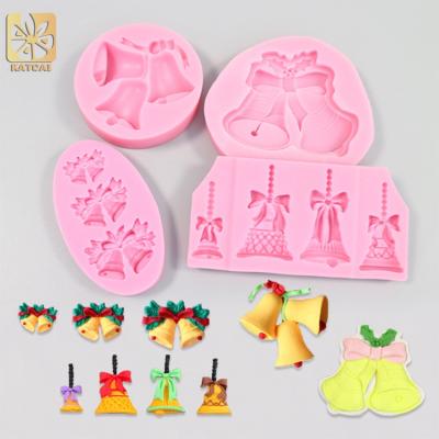 China Christmas Bells Disposable Mold Fondant Cakes Decorating Tools Silicone Molds Sugarcrafts Chocolate Baking Tools Cake Tools for sale