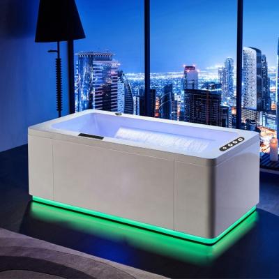 China New Design Free Standing Free Standing Acrylic Hot Tub Bathroom Soaking Tub For Adults Bathtub Massage Tubs Whirlpools for sale