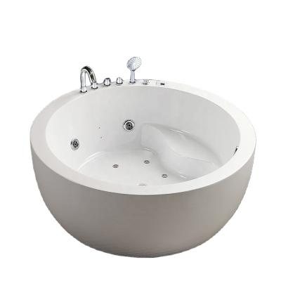 China Whirlpool and Air Free Modern Deep Soaking Freestanding Round Bubble Tub Freestanding Jetted Bath Tubs for sale