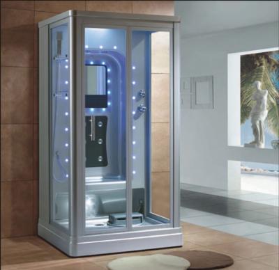 China Modern Indoor Bachelor Rectangle Luxury Steam Shower Room With Shower Basin Saturated Steam Shower Enclosure for sale