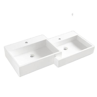 China Modern Luxury Bathroom Artificial Stone Wall Hung Basins Drop Down Countertop White Hand Matte Wash Basin for sale