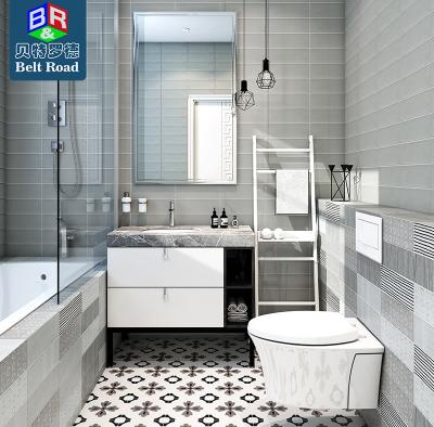 China Nordic Simple Modern Art Solid Color Handmade Toilet Wall Tiles 100X300 Wall Tiles for sale