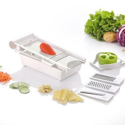 China OEM 430 stainless steel blade multi-functional ABS body multifunctional fruit and vegetable slicer cleaver cutter for sale