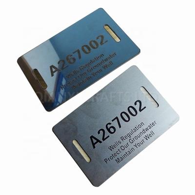 China Europe Laser Etched Aluminum Metal Stainless Steel Nameplates Engraved Nameplates for sale