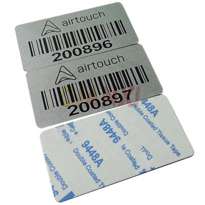 China Waterproof Unique Serial Number QR Code Tag Aluminum Metal Capital Sticker Barcode Identification Label for sale