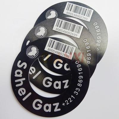 China Unique Europe Serial Number QR Code Sticker Barcode ID Label Metal Assets Aluminum Tag for sale