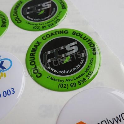 China Custom Decorative 3d Sticker Dome Clear Decals PU Resin Label Domed Epoxy Logo Sticker for sale