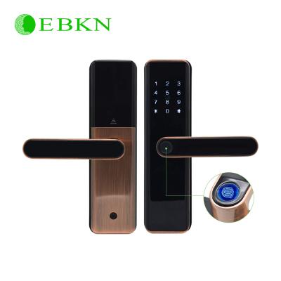 China Electronic Door Fingerprint Lock Finger Lock For Wooden Door Smart Home Core Hardware Method Original ABS Indoor KF6503 Aluminum for sale