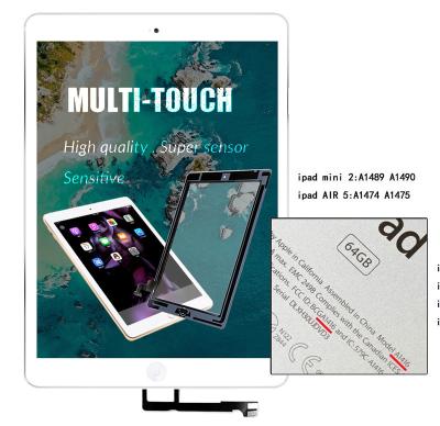 China Mini 2019 5th Gen Digitizer A2123 A2124 A212 Tablet Touch Screen for sale