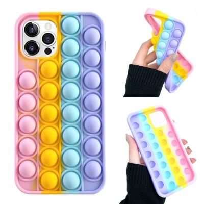 China Caixa do telefone do silicone da bolha do impulso para o iPhone 11 12 pro Max Mini X XS XR XSMAX 8 7 à venda