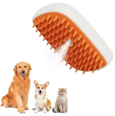 China Wholesale 3 in 1 Pet Electric Cat Dog Steamy Brush Grooming Comb With Electric Spray Anti Flying Floating Cat Steam Brus for sale