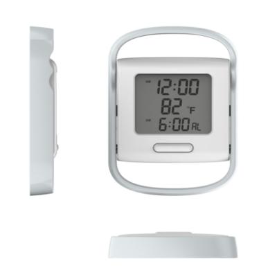 China LCD Mini Digital Clock With Seconds Bedside Clock For Family And Fashionable Design for sale