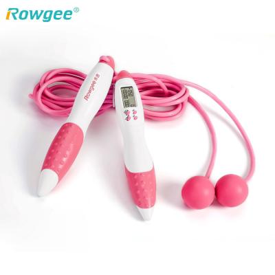 China Jumping Rope Exercise Adjustable 2.5M Pink Skipping Rope For High And Low Intensity Aerobic Exercise JP-100 for sale