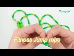 green color unisex bamboo jump rope exercise skipping rope for kid teenager