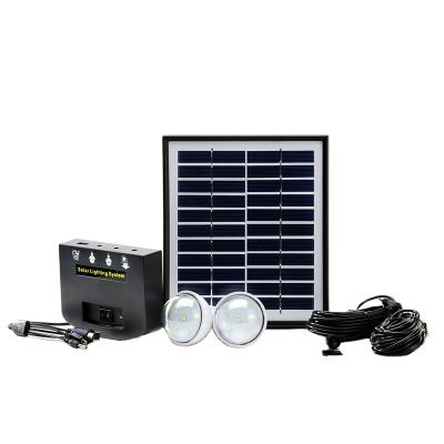 China Small Home Solar Home System With Phone Charger Can Lighting Up 2 Rooms Solar Power Energy System Products for sale