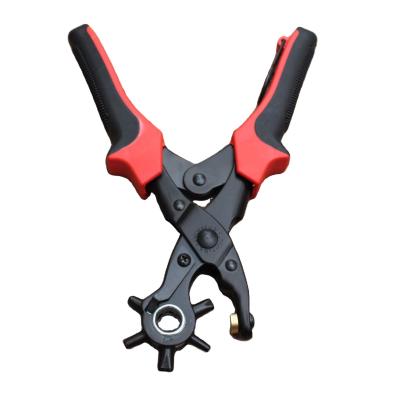 China Round Oval Hole Leather Nonwoven Material Punch Pliers For Handbag Belt Card With Sharp Blade Strong Handle for sale