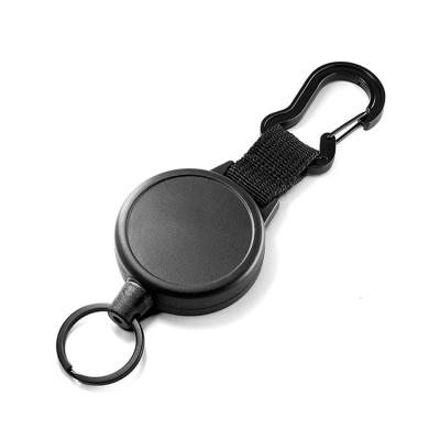 China Strong Custom Retractable Carabiner Key Holder With Retractable Rope 3 Sizes Key Rings for sale