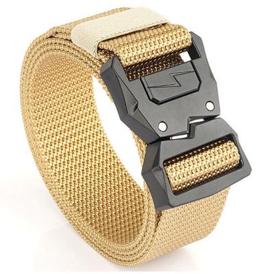 China Nylon/Polyester With New 2022 Alloy Lightning Zambian Military Nylon Elastic Buckle Custom Army Tactical Belt For Men for sale