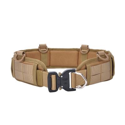 China Outdoor Tactical 1680D Oxford Belt Plastic Suspend MOLLE Belt CS Lift Training Riding Waist Belt Military Wide Quick Release Belts for sale