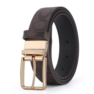 China Custom Made Cowhide Mens Reversible Black Belt Genuine Leather Dress Belt For Men for sale