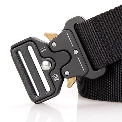 China Custom Quick Version 39mm Tactical Black Zinc Alloy Wide Military Cloth Buckle Heavy Duty Tactical Belt Buckle For Men's Nylon Belt for sale