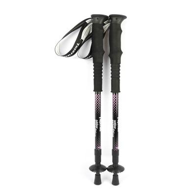 China Portable 3 Section Aluminum Outdoor Alpenstock Customized Nordic Walking Cane Sticks for sale