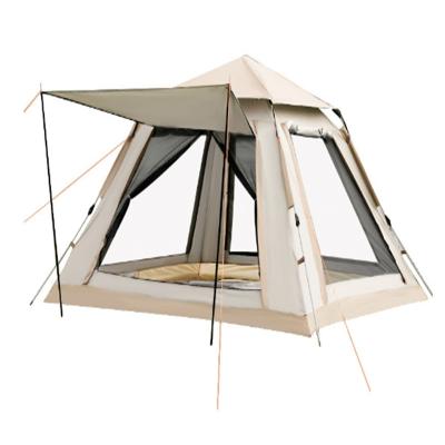 China Portable Park 3-6 People Inflatable Tent Canopy Silver Coated Outdoor Portable Automatic Camping Tent for sale