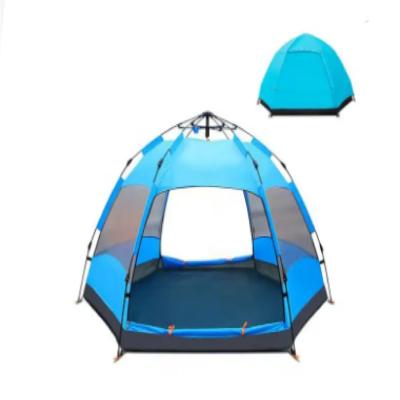 China Easy install factory wholesale hexagonal automatic tent roof outdoor tents for glamping for sale