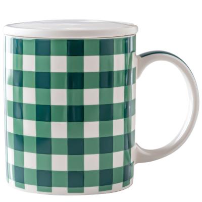 China Custom Porselein Taza Navidad Groene Mosaïek Keramische Cup Voor zakelijke relaties Te koop