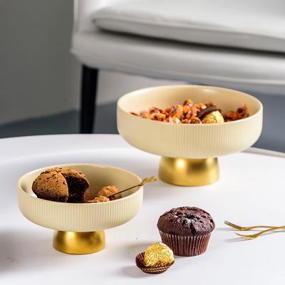 China Modern Design Luxury Dessert Stand For Dry Fruits And Porcelain Dessert Plate for sale