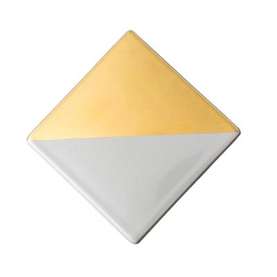 China Water Proof Ceramic Coaster Tea Cup Coasters For Business Gifts Square Round Cup Mat for sale