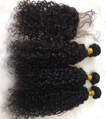 China Customized Curl 9A Grade Brazilian Customized Curly Hair Bundles Deal With Closure, Wholesale Hair Extensions, Can Be Dyed, Changed Design for sale