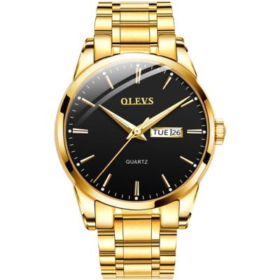 China Automatic Date Olevs Fashion Brand Man Watch Blue Wristwatches For Man Quartz Waterproof Male Clock Luminous Relogio Masculino Stainless Steel for sale