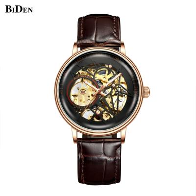 China Retro Popular Fashion Luxury Men\'s Clock Design Butterfly Genuine Leather Waterproof Hollow Buckle Dress Watch 0219 Luxury Men's Mechanical Watch for sale