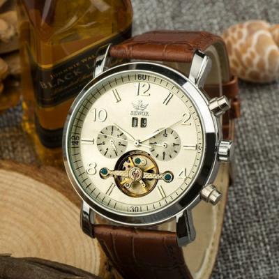 China Luxury Full Calendar 2021 SEWOR 530 Men's Tourbillon Luxury Casual Mechanical Multiple Time Zone Business Equip Watches for sale