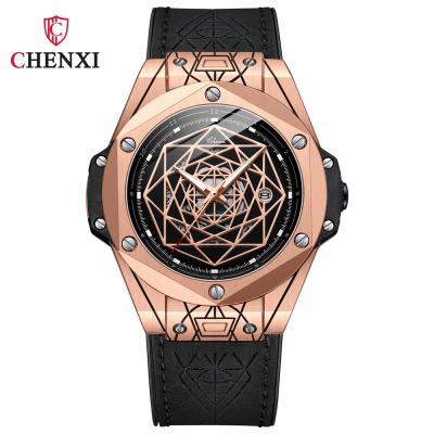 China New Fashion Water Resistant CHENXI 8249 Brand Luxury Sports Watches Waterproof Luminous Relogio Masculino Calendar Clock Men Quartz Wristwatch for sale