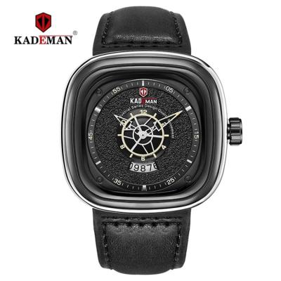 China NEW KADEMAN 9030 Chronograph Square Watch Men Luxury Sport Watches 3 Star Wristwatches TAM Business Casual Design Fashion Relogio Masculino for sale