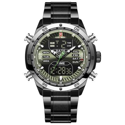 China KADEMAN 9109 Chronograph Brand Men Military Sport Watches LED Watch Analog-Digital Male Army Stainless Quartz Clock Relogio Masculino for sale