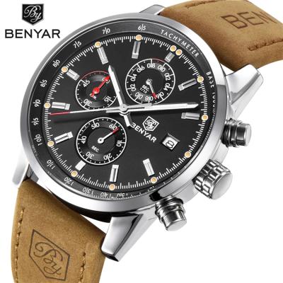 China BENYAR 2021 New Top Brand Luxury Alarm Mens Watch Automatic Chronograph Quartz Clock Waterproof Men's Military Watch for sale