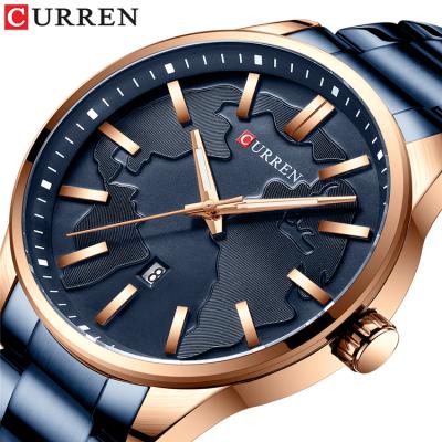 China CURREN 8366 Water Resistant Fashion Business Watch Men Design Dial Quartz Watch Stainless Steel Band Wristwatch Relogio Masculino for sale