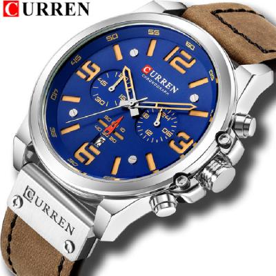 China Fashion Leather Strap Quartz Men\`s Fashion CURREN 8314 Luxury Popular Top Brand Of Dress Watches Date Casual Business Male Wristwatches Synchronize Montre Homme for sale