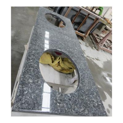 China Low Price Modern Bathroom Double Sink Granite Vanity Tops for sale