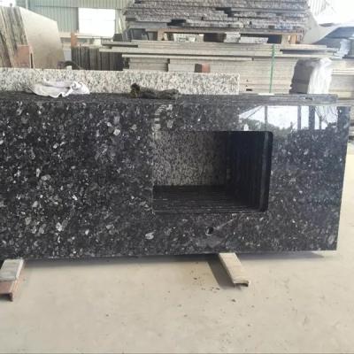 China Modern Blue Pearl Granite Slab Natural Stone For Kitchen Countertops Bathroom Vanity Tops Basin Sink for sale