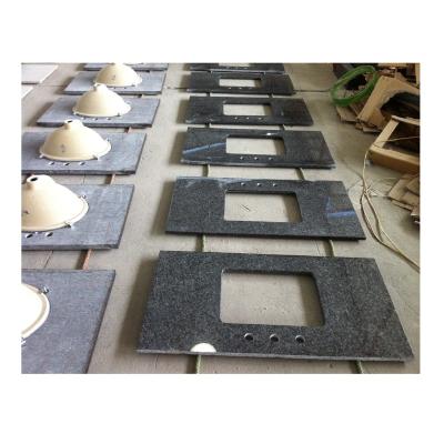 China Modern High Quality Black Granite Worktops Angola Granite Vanity Tops Kitchen Countertops For Residence for sale