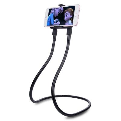 China 360 Degree Adjustable Neck Collar Bracket Lazy Bed Phones Holder Stand Tablets Clip Hanging Stand Cell Phone Holder Universal Flexible for sale